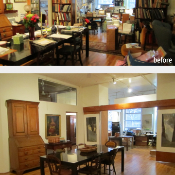Interiors:  Before and After