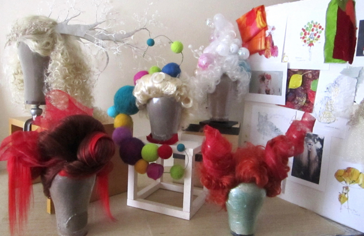 Head Pieces with incorporated Wigs for Cirque du Soleil special event NYC