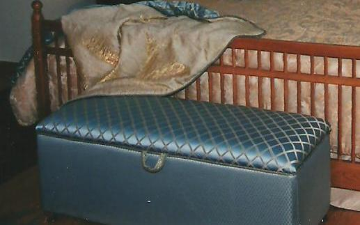 Custom Upholstered Trunk and Throw