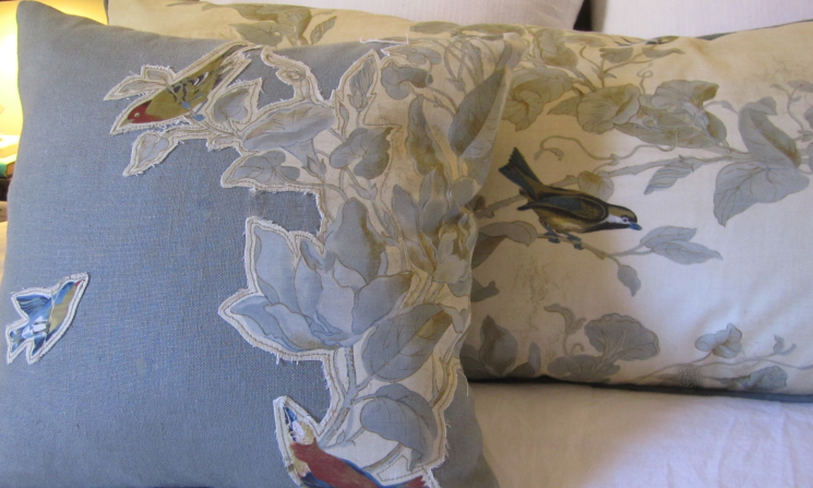 Songbird Pillows detail