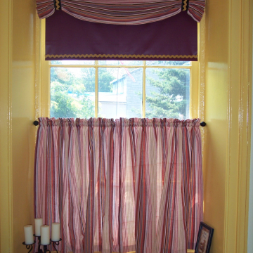 Simple custom & colorful window treatment