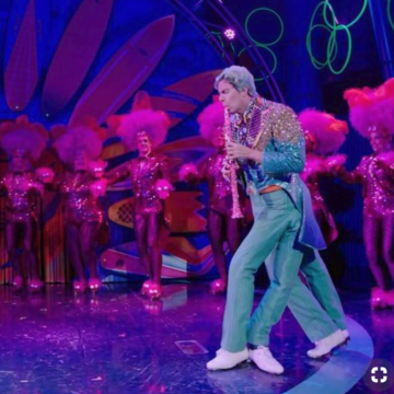 Squidward Leg Puppetry for Spongebob The Musical on Broadway