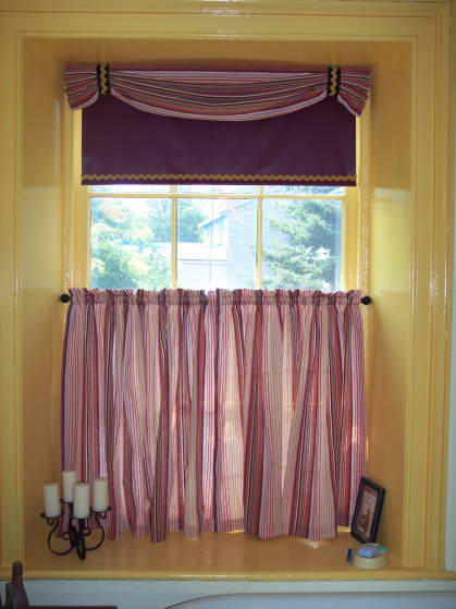 Simple custom & colorful window treatment