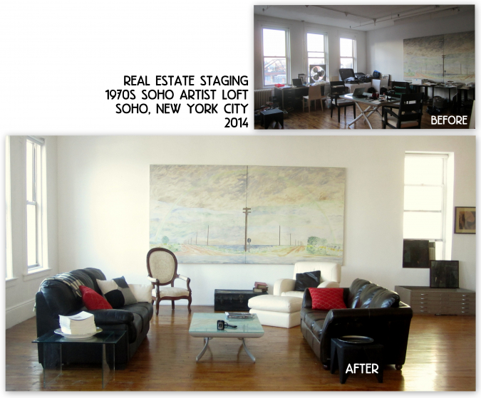 Soho Artist Loft Staging for Custom Brokers NYC